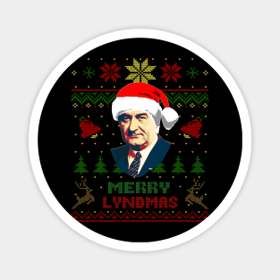 Lyndon B Johnsson Funny Merry Christmas Magnet